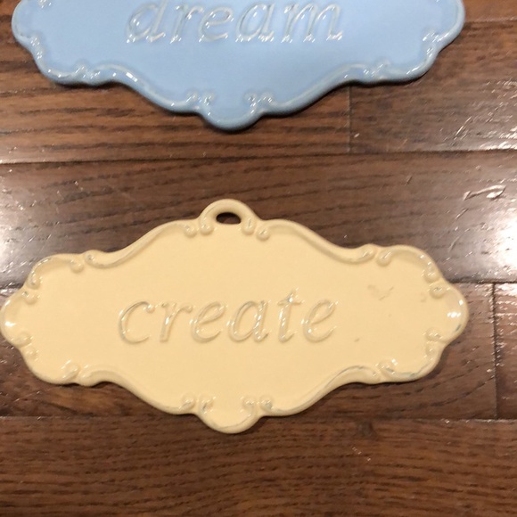Lot of 3 2004 ASP- Ceramic Wall Signs Positive Affirmation Dream- Relax, create - Picture 4 of 5